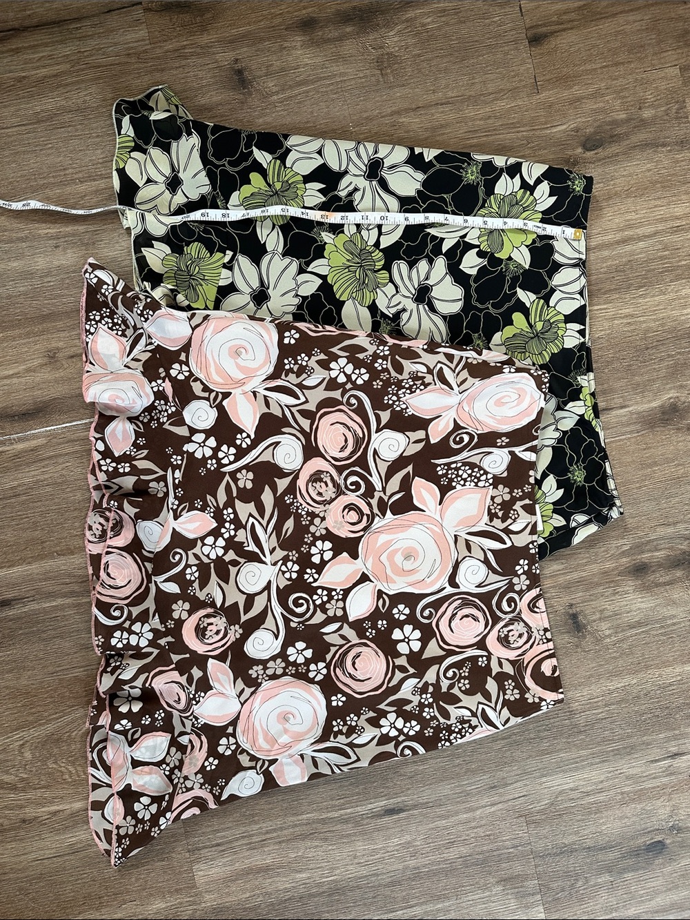 2 Worthington Floral Print Skirts — Brown & Black Floral